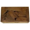 Konferenční stolek 90 x 50 x 30 cm pravý teak hnědý 244558