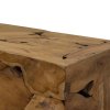 Konferenční stolek 90 x 50 x 30 cm pravý teak hnědý 244558