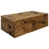 Konferenční stolek 90 x 50 x 30 cm pravý teak hnědý 244558