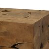 Konferenční stolek, pravý teak, 50x50x35 cm, hnědý 244557