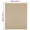 Jersey prostěradlo taupe 90 x 200 cm bavlna 136220