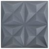 3D nástěnné panely 24 ks 50 x 50 cm origami šedé 6 m² 150921