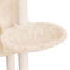 Škrabadlo pro kočky se sisalovými sloupky krémové 108,5 cm 171597