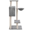 Škrabadlo pro kočky se sisalovými sloupky světle šedé 108,5 cm 171598