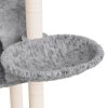 Škrabadlo pro kočky se sisalovými sloupky světle šedé 108,5 cm 171598