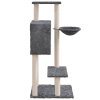 Škrabadlo pro kočky se sisalovými sloupky tmavě šedé 108,5 cm 171599
