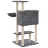 Škrabadlo pro kočky se sisalovými sloupky tmavě šedé 108,5 cm 171599