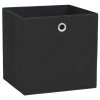 Úložné boxy 10 ks netkaná textilie 32 x 32 x 32 cm černé 245746