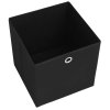 Úložné boxy 10 ks netkaná textilie 32 x 32 x 32 cm černé 245746