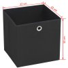 Úložné boxy 10 ks netkaná textilie 32 x 32 x 32 cm černé 245746
