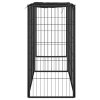 Ohrádka pro psy 6 panely černá 50 x 100 cm práškovaná ocel 171792
