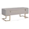 Lavice s úložným prostorem 105 cm šedá samet 247573