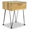 Noční stolek 40 x 30 x 50 cm masivní teak 244576