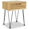Noční stolek 40 x 30 x 50 cm masivní teak 244576