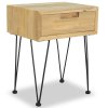 Noční stolek 40 x 30 x 50 cm masivní teak 244576