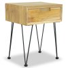 Noční stolek 40 x 30 x 50 cm masivní teak 244576