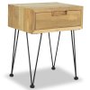 Noční stolek 40 x 30 x 50 cm masivní teak 244576