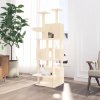 Škrabadlo pro kočky se sisalovými sloupky krémové 180 cm 171600