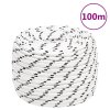 Splétané lodní lano bílé 12 mm x 100 m polyester 152777