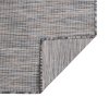 Venkovní hladce tkaný koberec 80 x 150 cm hnědý a modrý 340813