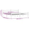 Rám postele bez matrace Bílý masiv borovice 200x200 cm 322074