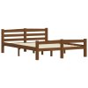 Rám postele bez matrace Honey Brown Masivní borovicové dřevo 322078