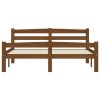 Rám postele bez matrace Honey Brown Masivní borovicové dřevo 322078