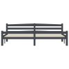 Rám postele bez matrace Tmavě šedý masiv borovice 200x200 cm 322095