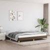 Rám postele bez matrace tmavě hnědý 200 x 200 cm textil 346845