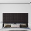 Nástěnné panely 12 ks černé 30 x 30 cm umělá kůže 1,08 m² 343974