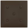 Nástěnné panely 12 ks hnědé 30 x 30 cm umělá kůže 1,08 m² 343980