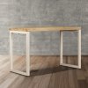 Jídelní stůl 115 x 55 x 76 cm masivní mangovník a ocel 247333