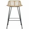 Barové židle 2 ks přírodní ratan 285232