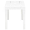 Zahradní stůl se 2 lavicemi plast bílý 48777