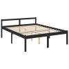 Postel pro seniory černá 150x200 cm King Size masivní borovice 810623