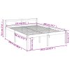Postel pro seniory černá 150x200 cm King Size masivní borovice 810623