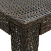 Zahradní barový stůl hnědý 140,5x60,5x110,5 cm polyratan 45876