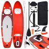 Nafukovací SUP paddleboard a příslušenství červený 330x76x10cm 93386