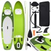 Nafukovací SUP paddleboard a příslušenství zelený 300x76x10 cm 93383