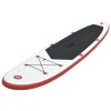 SUP paddleboard s příslušenstvím nafukovací červenobílý 92201