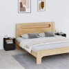 Noční stolky 2 ks černé 40 x 34 x 45 cm masivní borové dřevo 818304