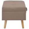Stolička s úložným prostorem 40 cm hnědá textil 247519