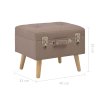Stolička s úložným prostorem 40 cm hnědá textil 247519