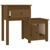 Noční stolky 2 ks medově hnědé 79,5x38x65,5 cm masivní borovice 814546