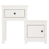 Noční stolky 2 ks bílé 79,5 x 38 x 65,5 cm masivní borové dřevo 814542