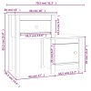 Noční stolky 2 ks bílé 79,5 x 38 x 65,5 cm masivní borové dřevo 814542