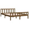 Rám postele medově hnědý masivní dřevo 150 x 200 cm King Size 810687
