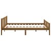 Rám postele medově hnědý masivní dřevo 150 x 200 cm King Size 810687