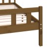 Rám postele medově hnědý masivní dřevo 150 x 200 cm King Size 810687