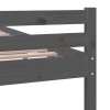 Rám postele šedý masivní dřevo 150 x 200 cm King Size 814826